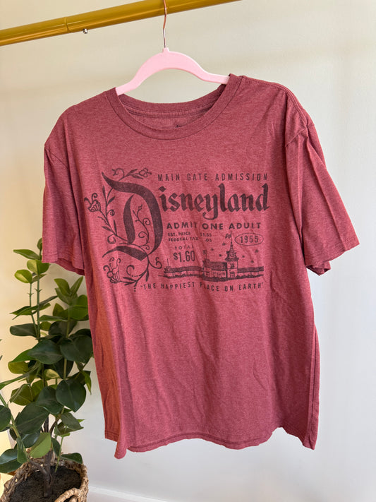 DLR Burgundy Ticket Tee | L